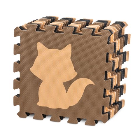 Puzzle piankowe mata dla dzieci 9el. beż-brąz-czarny 85cm x 85cm x 1cm Puzzle piankowe mata dla dzieci 9el. beż-brąz-czarny 85cm x 85cm x 1cm