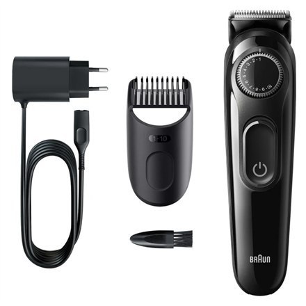 Braun Beard Trimmer BT3322 Cordless, Operating time (max) 50 min, Number of length steps 20, NiMH, Black Braun Beard Trimmer BT3322 Cordless, Operating time (max) 50 min, Number of length steps 20, NiMH, Black