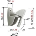 Vogels Loudspeaker Wall mount, VLB500, Turn, Tilt, Maximum weight (capacity) 5 kg, Silver