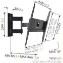 Vogels MA3040-A1, 32-65 ", Full Motion, Maximum weight (capacity) 25 kg, VESA 100x400 mm, Black