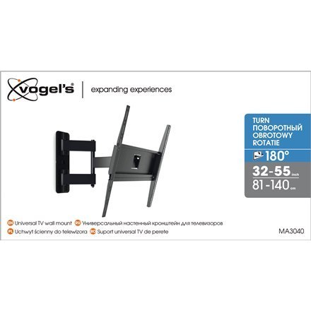 Vogels MA3040-A1, 32-65 ", Full Motion, Maximum weight (capacity) 25 kg, VESA 100x400 mm, Black Vogels MA3040-A1, 32-65 ", Full Motion, Maximum weight (capacity) 25 kg, VESA 100x400 mm, Black