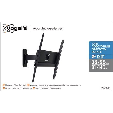 Vogels Wall mount, MA3030-A1, 32-65 ", Full motion, Maximum weight (capacity) 25 kg, VESA 100x400 mm, Black Vogels Wall mount, MA3030-A1, 32-65 ", Full motion, Maximum weight (capacity) 25 kg, VESA 100x400 mm, Black