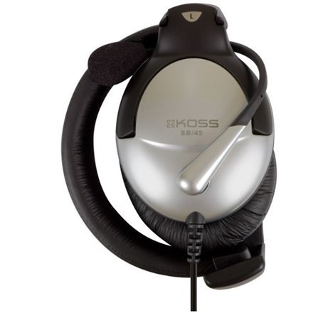 Koss Headphones SB45 Headband/On-Ear, 3.5mm (1/8 inch), Microphone, Silver/Black, Noice canceling, Koss Headphones SB45 Headband/On-Ear, 3.5mm (1/8 inch), Microphone, Silver/Black, Noice canceling,