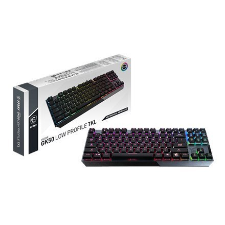 MSI VIGOR GK50 LOW PROFILE TKL Gaming keyboard, USB, RGB LED light, US, Wired, Black MSI VIGOR GK50 LOW PROFILE TKL Gaming keyboard, USB, RGB LED light, US, Wired, Black