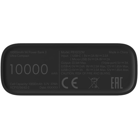 Xiaomi Mi Power Bank 3 Ultra Compact 10000 mAh, Black Xiaomi Mi Power Bank 3 Ultra Compact 10000 mAh, Black