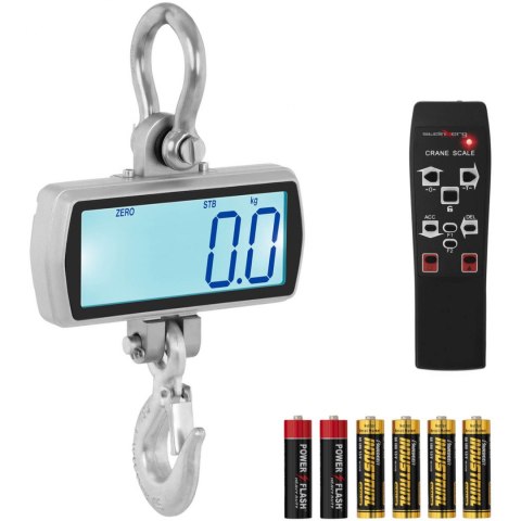 Waga hakowa wisząca magazynowa z pilotem duży wyświetlacz LCD 500 / 0.1 kg Waga hakowa wisząca magazynowa z pilotem duży wyświetlacz LCD 500 / 0.1 kg