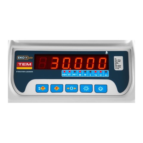 Waga sklepowa handlowa z legalizacją BEKO+ TEM RS232 30kg / 10g Waga sklepowa handlowa z legalizacją BEKO+ TEM RS232 30kg / 10g