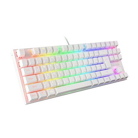 Genesis THOR 303 TKL Gaming keyboard, RGB LED light, US, White, Wired, Brown Switch Genesis THOR 303 TKL Gaming keyboard, RGB LED light, US, White, Wired, Brown Switch