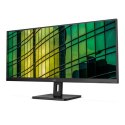 AOC Monitor U34E2M 34", VA, WQHD, 3440 x 1440, 21:9, 4 ms, 300 cd/m², Czarny, 100 Hz, Liczba portów HDMI 2