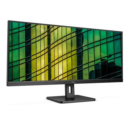 AOC Monitor U34E2M 34", VA, WQHD, 3440 x 1440, 21:9, 4 ms, 300 cd/m², Czarny, 100 Hz, Liczba portów HDMI 2