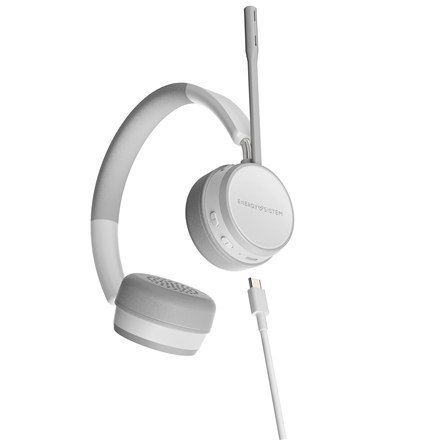 Bezprzewodowy zestaw słuchawkowy Energy Sistem Office 6 biały (Bluetooth 5.0, połączenia głosowe HQ, szybkie ładowanie) Bezprzewodowy zestaw słuchawkowy Energy Sistem Office 6 biały (Bluetooth 5.0, połączenia głosowe HQ, szybkie ładowanie)
