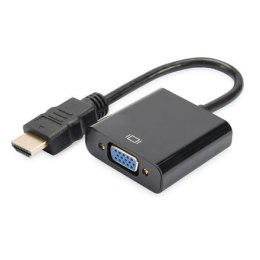 Digitus Adapter konwertera HDMI na VGA DA-70461 Czarny