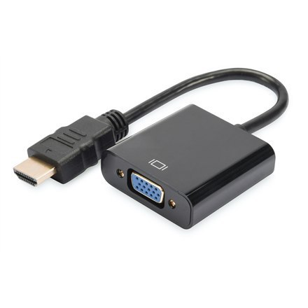 Digitus Adapter konwertera HDMI na VGA DA-70461 Czarny Digitus Adapter konwertera HDMI na VGA DA-70461 Czarny