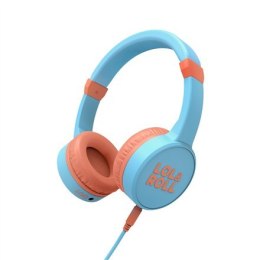 Energy Sistem Lol&Roll Pop Słuchawki dla dzieci, niebieskie (Music Share, odłączany kabel, ograniczenie głośności 85 dB, mikrofo