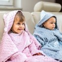 Kocyk do wózka fotelika samochodowego różowy minky