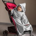 Kocyk do wózka fotelika samochodowego szary minky