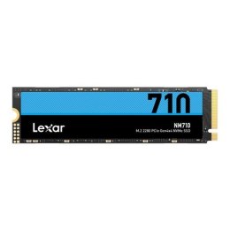Lexar M.2 NVMe SSD NM710 2000 GB, obudowa SSD M.2 2280, interfejs SSD PCIe Gen4x4, prędkość zapisu 4500 MB/s, prędkość odczytu 4