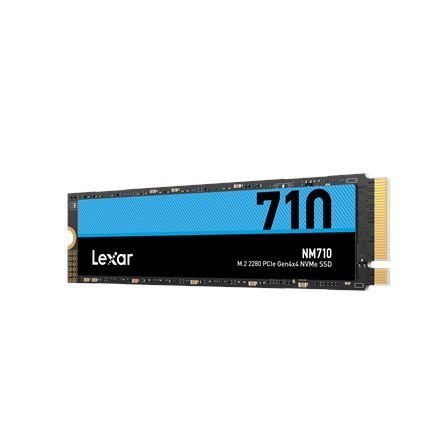 Lexar M.2 NVMe SSD NM710 500 GB, obudowa SSD M.2 2280, interfejs SSD PCIe Gen4x4, prędkość zapisu 2600 MB/s, prędkość odczytu 50