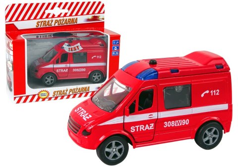 Metalowe Autko Van Straż Pożarna Polskie Słowa HKG091 Metalowe Autko Van Straż Pożarna Polskie Słowa HKG091
