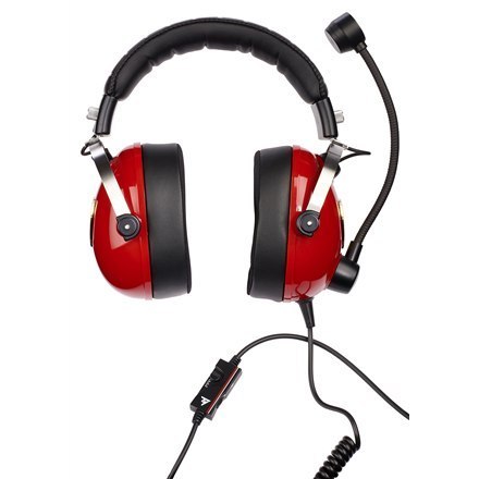 Thrustmaster Gaming Headset T Racing Scuderia Ferrari Edition Wbudowany mikrofon, Przewodowy, Redukcja szumów, Czerwony/Czarny