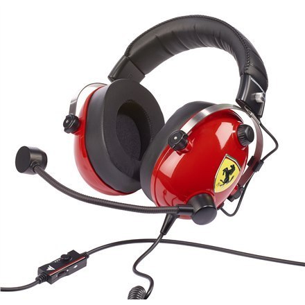 Thrustmaster Gaming Headset T Racing Scuderia Ferrari Edition Wbudowany mikrofon, Przewodowy, Redukcja szumów, Czerwony/Czarny