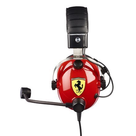 Thrustmaster Gaming Headset T Racing Scuderia Ferrari Edition Wbudowany mikrofon, Przewodowy, Redukcja szumów, Czerwony/Czarny