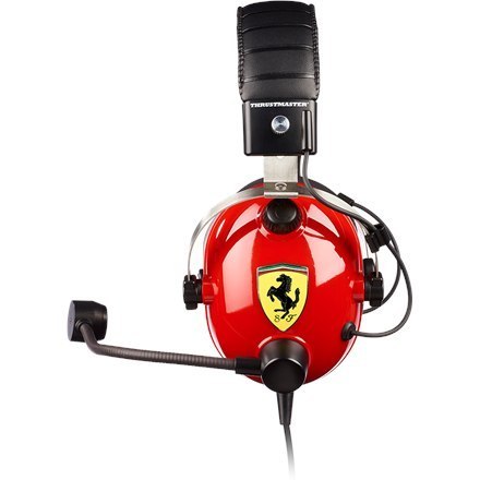 Thrustmaster Gaming Headset T Racing Scuderia Ferrari Edition Wbudowany mikrofon, Przewodowy, Redukcja szumów, Czerwony/Czarny