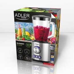 Adler Blender AD 4078 stołowy, 1700 W, materiał słoika szkło, pojemność słoika 1,5 L, kruszenie lodu, stal nierdzewna