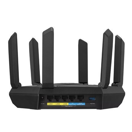 Asus Wifi 6 802.11ax Tri-band Gigabit Gaming Router RT-AXE7800 802.11ax, 10/100/1000 Mbit/s, Ethernet LAN (RJ-45) porty 4, Anten Asus Wifi 6 802.11ax Tri-band Gigabit Gaming Router RT-AXE7800 802.11ax, 10/100/1000 Mbit/s, Ethernet LAN (RJ-45) porty 4, Anten