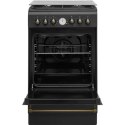 INDESIT Cooker IS5G8MHA/E Hob type Gas, Oven type Electric, Black, Width 50 cm, Grilling, 60 L, Depth 60 cm