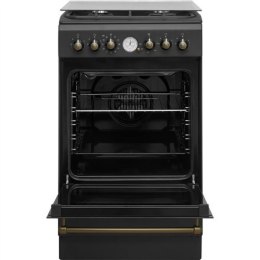 INDESIT Cooker IS5G8MHA/E Hob type Gas, Oven type Electric, Black, Width 50 cm, Grilling, 60 L, Depth 60 cm