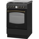 INDESIT Cooker IS5G8MHA/E Hob type Gas, Oven type Electric, Black, Width 50 cm, Grilling, 60 L, Depth 60 cm