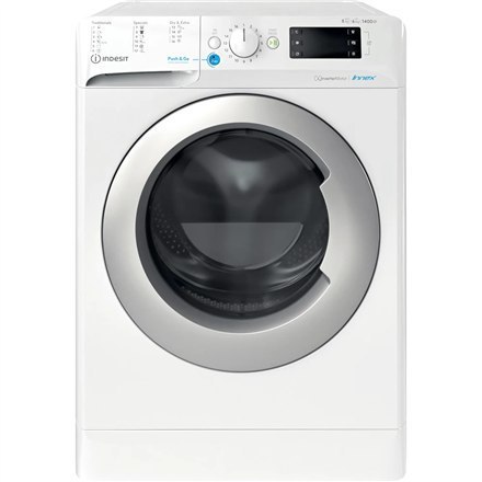 INDESIT Pralka z suszarką BDE 86435 9EWS EU Klasa efektywności energetycznej D, Ładowana od frontu, Pojemność prania 8 kg, 1400 INDESIT Pralka z suszarką BDE 86435 9EWS EU Klasa efektywności energetycznej D, Ładowana od frontu, Pojemność prania 8 kg, 1400