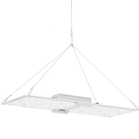 Lampa do uprawy wzrostu roślin pełne spektrum 60 x 24 cm 468 LED 220 W srebrna Lampa do uprawy wzrostu roślin pełne spektrum 60 x 24 cm 468 LED 220 W srebrna