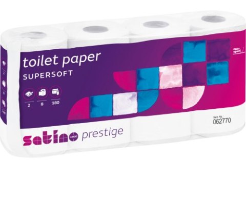 Papier Toaletowy Wepa Satino Prestige Biały - 8 Rolek Papier Toaletowy Wepa Satino Prestige Biały - 8 Rolek