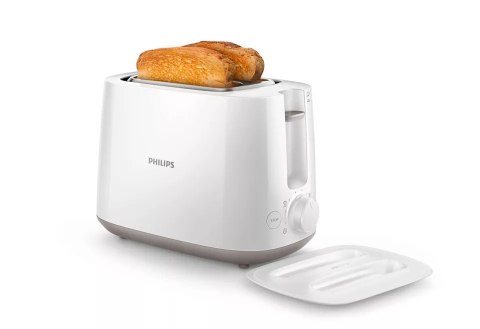 Philips Toster HD2582/00 Moc 760 - 900 W, Ilość gniazd 2, Materiał obudowy Plastik, Biały Philips Toster HD2582/00 Moc 760 - 900 W, Ilość gniazd 2, Materiał obudowy Plastik, Biały
