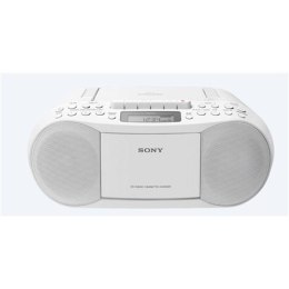 Sony CD/Kasetowy Boombox z Radiem CFDS70W Głośnik kasetowy, radio FM, odtwarzacz CD, wyjście słuchawkowe