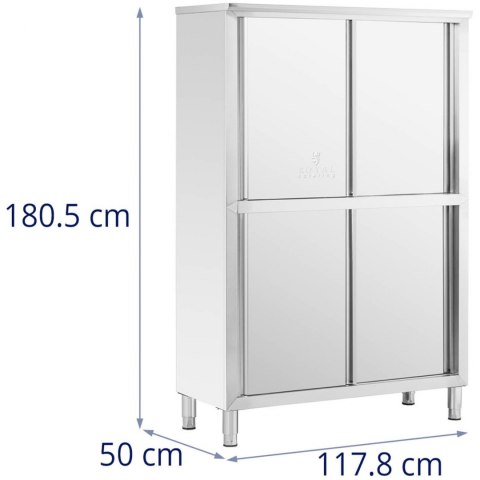 Szafa gastronomiczna magazynowa ze stali nierdzewnej drzwi suwane 180x118x50cm Szafa gastronomiczna magazynowa ze stali nierdzewnej drzwi suwane 180x118x50cm