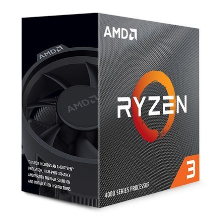 AMD Ryzen 3 4100, 3.8 GHz, AM4, Processor threads 8, Packing Retail, Processor cores 4, Component for Desktop AMD Ryzen 3 4100, 3.8 GHz, AM4, Processor threads 8, Packing Retail, Processor cores 4, Component for Desktop