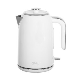 Adler Kettle AD 1341 Electric, 2200 W, 1.7 L, Stainless steel, 360? rotational base, White