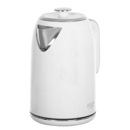 Adler Kettle AD 1341 Electric, 2200 W, 1.7 L, Stainless steel, 360? rotational base, White