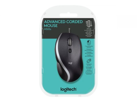 Logitech Advanced Corded Mouse M500s Mysz optyczna, przewodowa, czarna Logitech Advanced Corded Mouse M500s Mysz optyczna, przewodowa, czarna