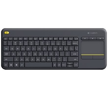 Logitech K400 Plus Klawiatura z gładzikiem, bezprzewodowa, NL, 380 g, port USB, czarna Logitech K400 Plus Klawiatura z gładzikiem, bezprzewodowa, NL, 380 g, port USB, czarna