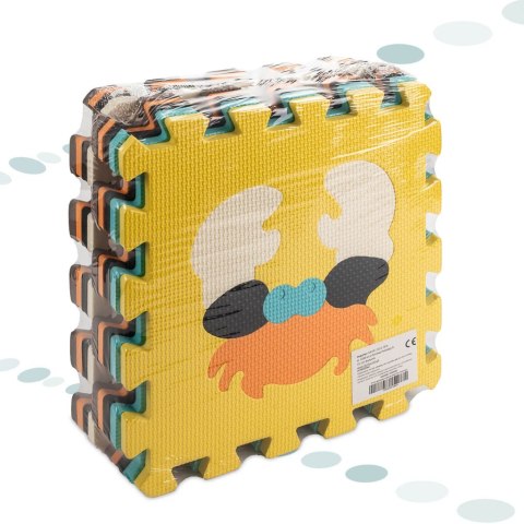 Puzzle piankowe mata dla dzieci 9 el. kolorowe zwierzątka 85cm x 85cm x 1cm Puzzle piankowe mata dla dzieci 9 el. kolorowe zwierzątka 85cm x 85cm x 1cm
