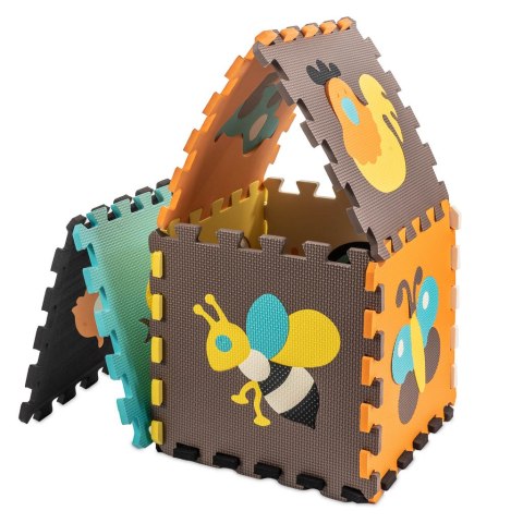 Puzzle piankowe mata dla dzieci 9 el. kolorowe zwierzątka 85cm x 85cm x 1cm Puzzle piankowe mata dla dzieci 9 el. kolorowe zwierzątka 85cm x 85cm x 1cm