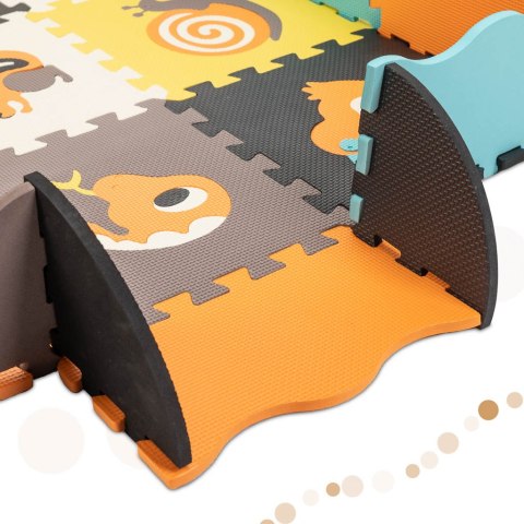 Puzzle piankowe mata / kojec dla dzieci 25el. kolorowe zwierzątka 114cm x 114cm x 1cm Puzzle piankowe mata / kojec dla dzieci 25el. kolorowe zwierzątka 114cm x 114cm x 1cm