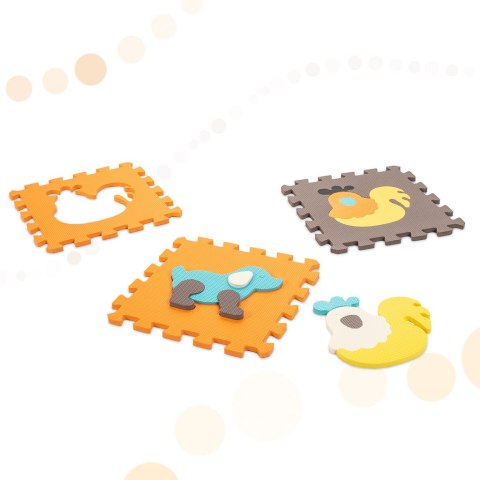 Puzzle piankowe mata / kojec dla dzieci 25el. kolorowe zwierzątka 114cm x 114cm x 1cm Puzzle piankowe mata / kojec dla dzieci 25el. kolorowe zwierzątka 114cm x 114cm x 1cm