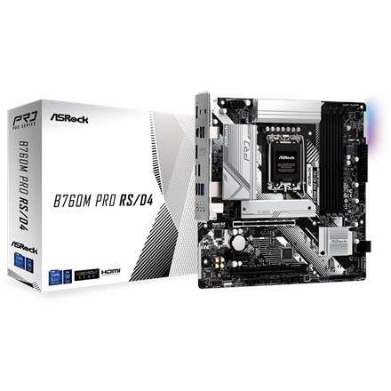 ASRock B760M PRO RS/D4 Rodzina procesorów Intel, Gniazdo procesora LGA1700, DDR4 DIMM, Gniazda pamięci 4, Obsługiwane interfejsy ASRock B760M PRO RS/D4 Rodzina procesorów Intel, Gniazdo procesora LGA1700, DDR4 DIMM, Gniazda pamięci 4, Obsługiwane interfejsy