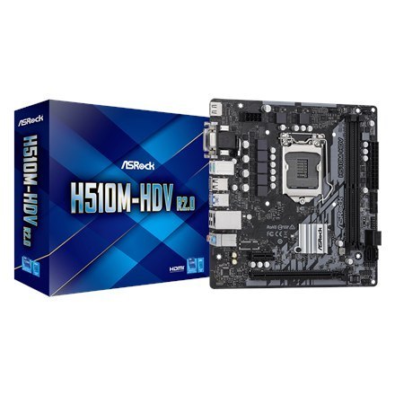 ASRock H510M-HDV R2.0 Rodzina procesorów Intel, Gniazdo procesora LGA1200, DDR4 DIMM, Gniazda pamięci 2, Obsługiwane interfejsy ASRock H510M-HDV R2.0 Rodzina procesorów Intel, Gniazdo procesora LGA1200, DDR4 DIMM, Gniazda pamięci 2, Obsługiwane interfejsy