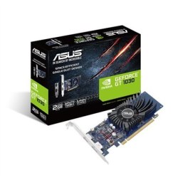 Asus NVIDIA, 2 GB, GeForce GT 1030, GDDR5, częstotliwość procesora 1266 MHz, ilość portów HDMI 1, PCI Express 3.0, prędkość zega